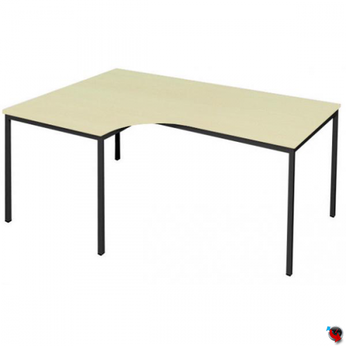Freiformtisch-Winkel Schreibtisch 180 cm Ahorn Dekor Winkel links - Maß: 180 x 120/80 cm - Lieferzeit ca. 6 Wochen !!!